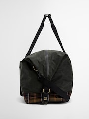 Barbour® Green Tartan Field Wax Holdall Bag - Image 3 of 7