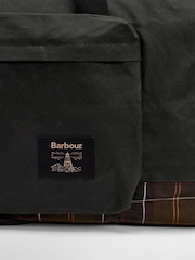 Barbour® Green Tartan Field Wax Holdall Bag - Image 5 of 7
