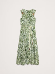 Banana Republic Green Floral Cotton Poplin Wrap Maxi Dress - Image 5 of 5
