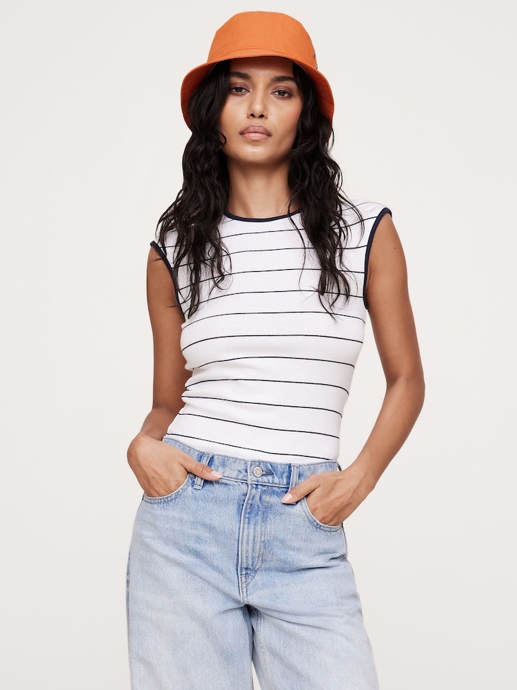 Camiseta de canalé con manga japonesa de Banana Republic - Imagen 1 de 1