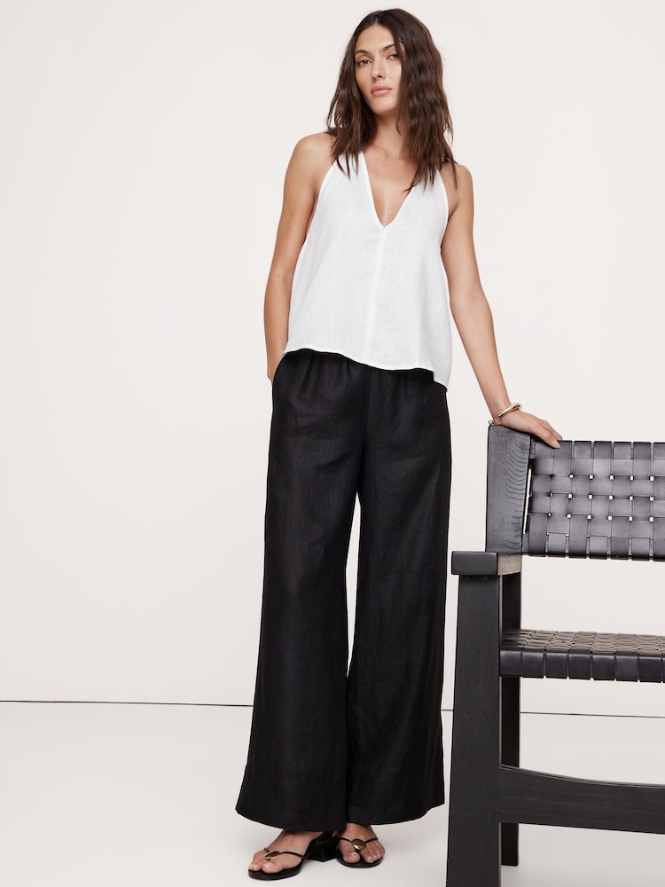Blanco - Banana Republic Linen Halter Top - Imagen 1 de 4
