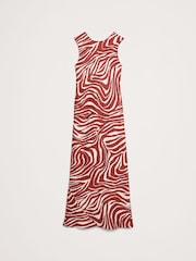 Banana Republic Brown/White Print Backless Linen Maxi Dress - Image 5 of 5