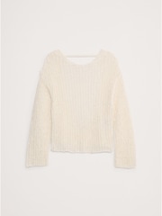 Banana Republic White Oversized Scoop-Back Jumper - Image 5 of 5