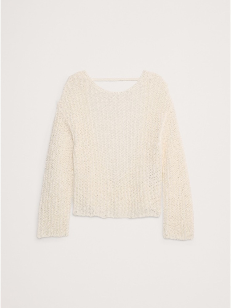 Banana Republic White Oversized Scoop-Back Jumper - Image 5 of 5
