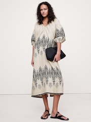 Banana Republic Linen V Neck Maxi Dress - Imagen 1 de 1