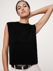 Banana Republic Black Vintage Cotton Muscle Tank - Image 1 of 1