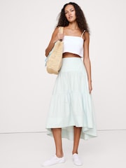 Banana Republic Blue Drop Waist Tiered Maxi Skirt - Image 1 of 1