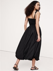 Banana Republic Black Strappy Poplin Bubble Midi Dress - Image 2 of 4