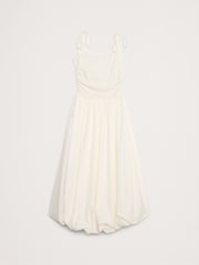 Banana Republic White Strappy Poplin Bubble Midi Dress - Image 4 of 4