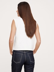 Banana Republic White Vintage Cotton Muscle Tank - Image 2 of 4