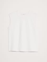 Banana Republic White Vintage Cotton Muscle Tank - Image 4 of 4