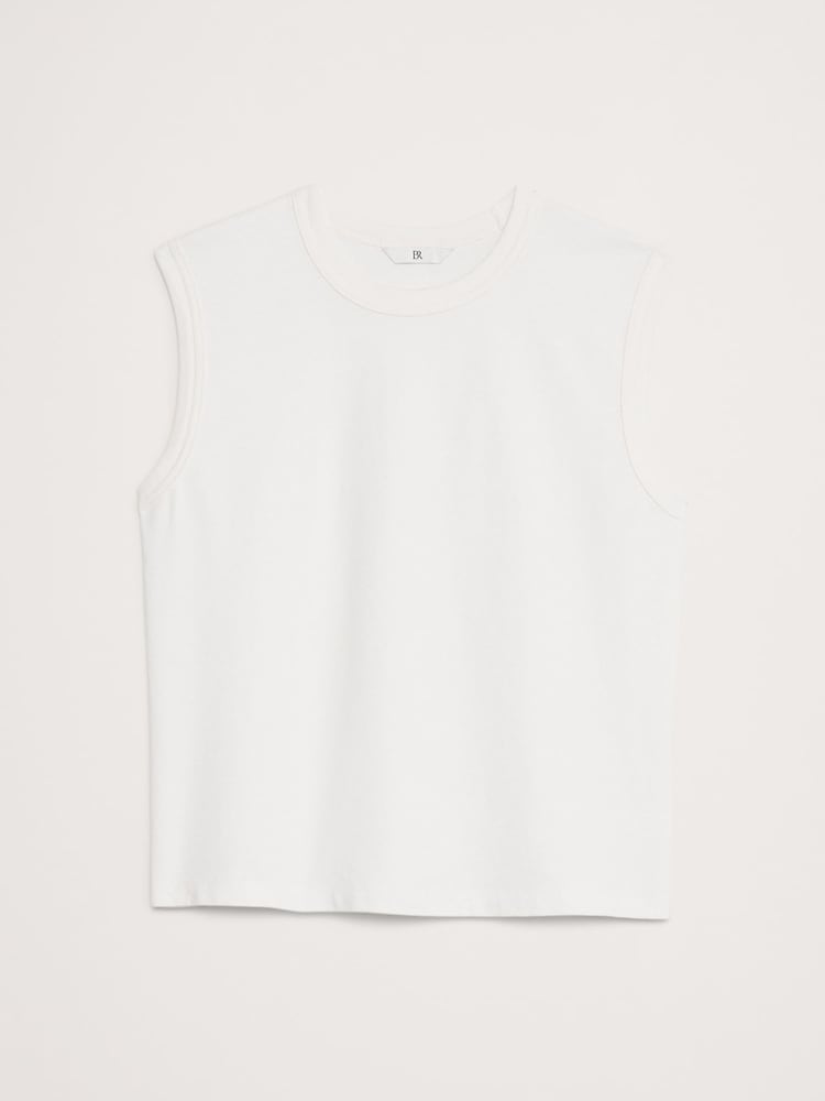 Banana Republic White Vintage Cotton Muscle Tank - Image 4 of 4 Banana Republic White Vintage Cotton Muscle Tank - Image 4 of 4