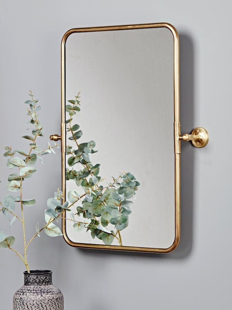 Cox & Cox Brass French Rectangle Wall Mirror - Image 1 of 3