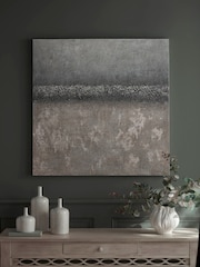 Cox & Cox Blue Abstract Breaking Waves Canvas Wall Art - Image 1 of 4