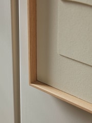 Cox & Cox White Layered Framed Abstract Canvas Wall Art - Image 2 of 4