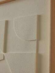 Cox & Cox White Layered Framed Abstract Canvas Wall Art - Image 3 of 4