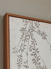 Cox & Cox Set of 2 White Grey Blossom Canvas Wall Art - Image 3 of 5