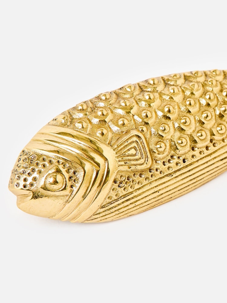 Oliver Bonas Gold Fish Metal Door Knocker - Image 6 of 6