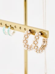 Oliver Bonas Natural Chequerboard Resin And Wood Jewellery Stand - Image 3 of 6