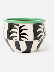Oliver Bonas Black Pineapple Chequerboard Outdoor Plant Pot - Image 5 of 5