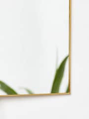 Oliver Bonas Green Raffia Arched Hanging Wall Mirror - Image 3 of 5