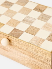 Oliver Bonas Natural Chequerboard Resin And Wood Jewellery Box - Image 5 of 6