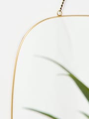 Oliver Bonas Pink Raffia Square Hanging Wall Mirror - Image 2 of 5