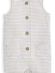 Mamas & Papas Striped Sleeveless Shortie Brown Romper - Imagen 3 de 3