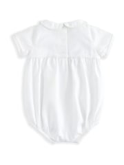 Mamas & Papas Pintuck Shortie White Romper With Collar - Imagen 2 de 2