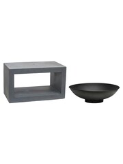 Ivyline Cement Effect Garden Fire Pit And Rectangle Console - Image 3 of 4