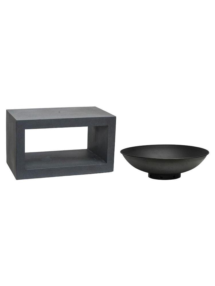 Ivyline Granite Effect Garden Fire Pit And Rectangle Console - Image 2 of 4