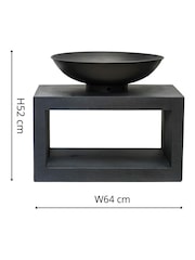 Ivyline Granite Effect Garden Fire Pit And Rectangle Console - Image 4 of 4