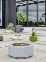Ivyline Terrazzo Brass Solis Large Water Feature with Light Display - Image 1 of 3