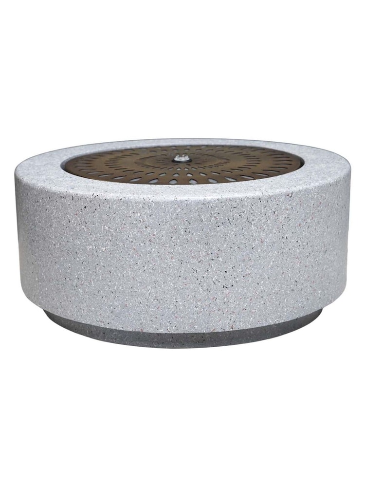 Ivyline Terrazzo Brass Solis Large Water Feature with Light Display - Image 2 of 3