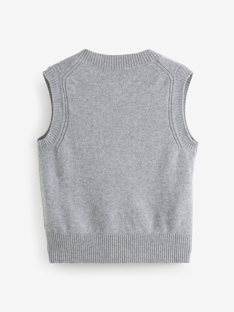 Weekend MaxMara Grey Carlos  Knitted Vest - Image 2 of 6