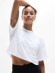 Белый - Athleta True Cotton Cropped T-Shirt - Изображение 1 из 1