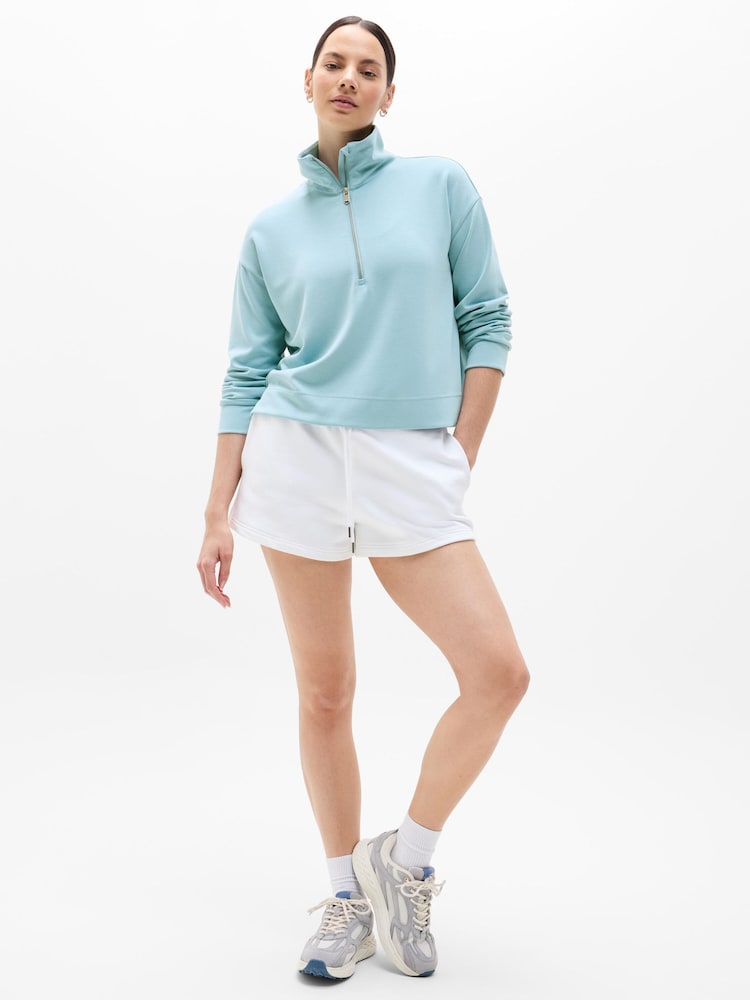 Athleta Blue Seasoft Quarter Zip Sweatshirt - Image 1 of 1
