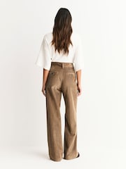 Weekend MaxMara Brown Tania Long Trousers - Image 2 of 12