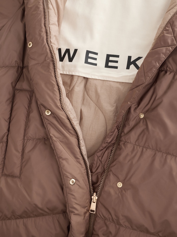 Weekend MaxMara Brown ANFORA Quilted Coat - Image 11 of 11