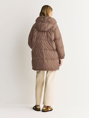 Weekend MaxMara Brown ANFORA Quilted Coat - Image 4 of 11