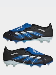 adidas Blue/Black Kids Predator League JB Fold-Over Tongue Firm/Multi-Ground Boots - Image 4 of 7
