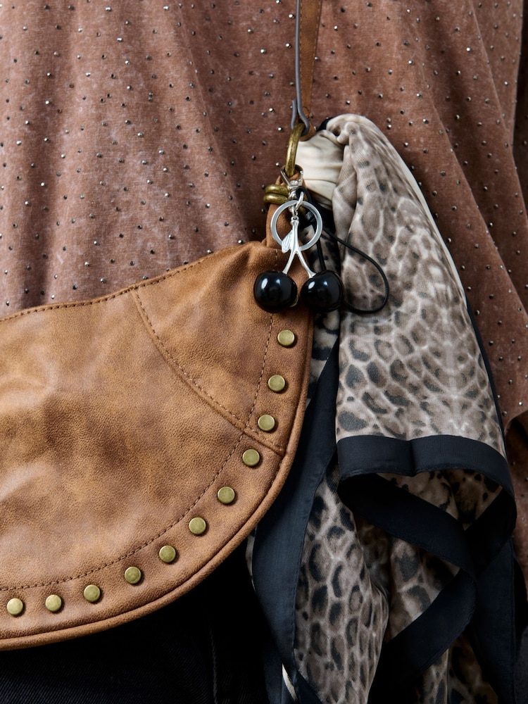 Aela Cherry Black Bag Charm - Image 1 of 3