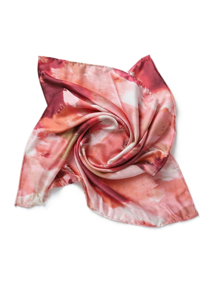 Aela Pink Watercolour Bandana Scarf - Image 2 of 2