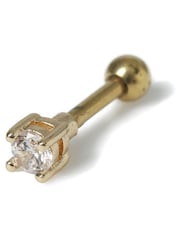 Aela Gold Tone Cubic Zirconia Piercing Stud Earrings - Image 1 of 3