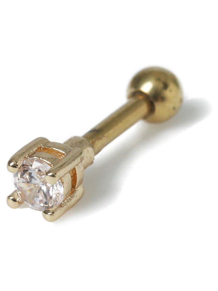Aela Gold Tone Cubic Zirconia Piercing Stud Earrings - Image 1 of 3