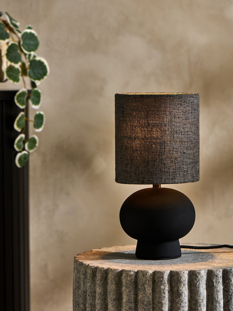 Black Mini Hera Bedside Table Lamp - Image 1 of 5