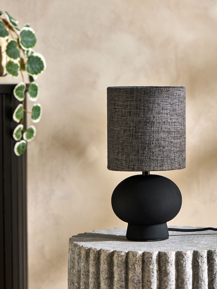 Black Mini Hera Bedside Table Lamp - Image 2 of 5