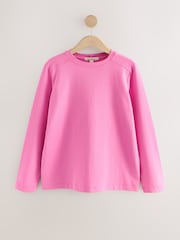Rosa - Camiseta pesada de manga comprida com gola redonda - Imagem 5 de 7