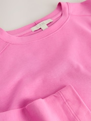 Rosa - Camiseta pesada de manga comprida com gola redonda - Imagem 7 de 7