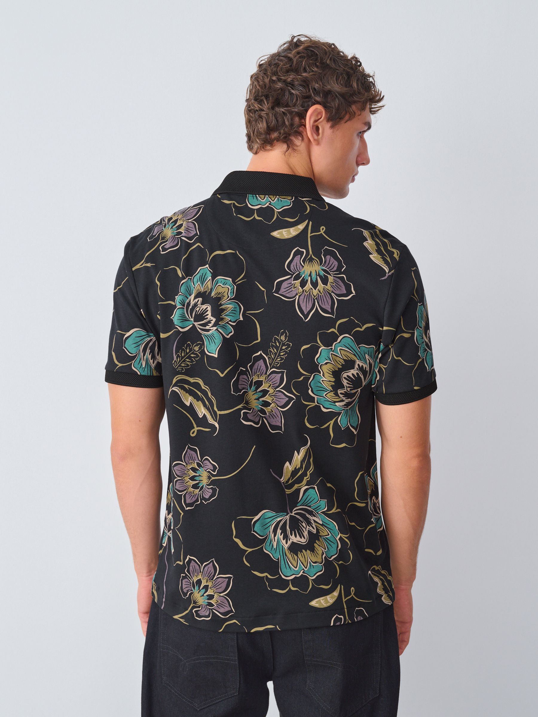 トップス PORTERCLASSIC borderPOLO SHIRT BLACK XL W24848s3.jpg